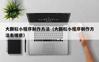 玉环大颗粒小程序制作方法（大颗粒小程序制作方法有哪些）