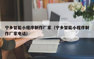 玉环宁乡智能小程序制作厂家（宁乡智能小程序制作厂家电话）